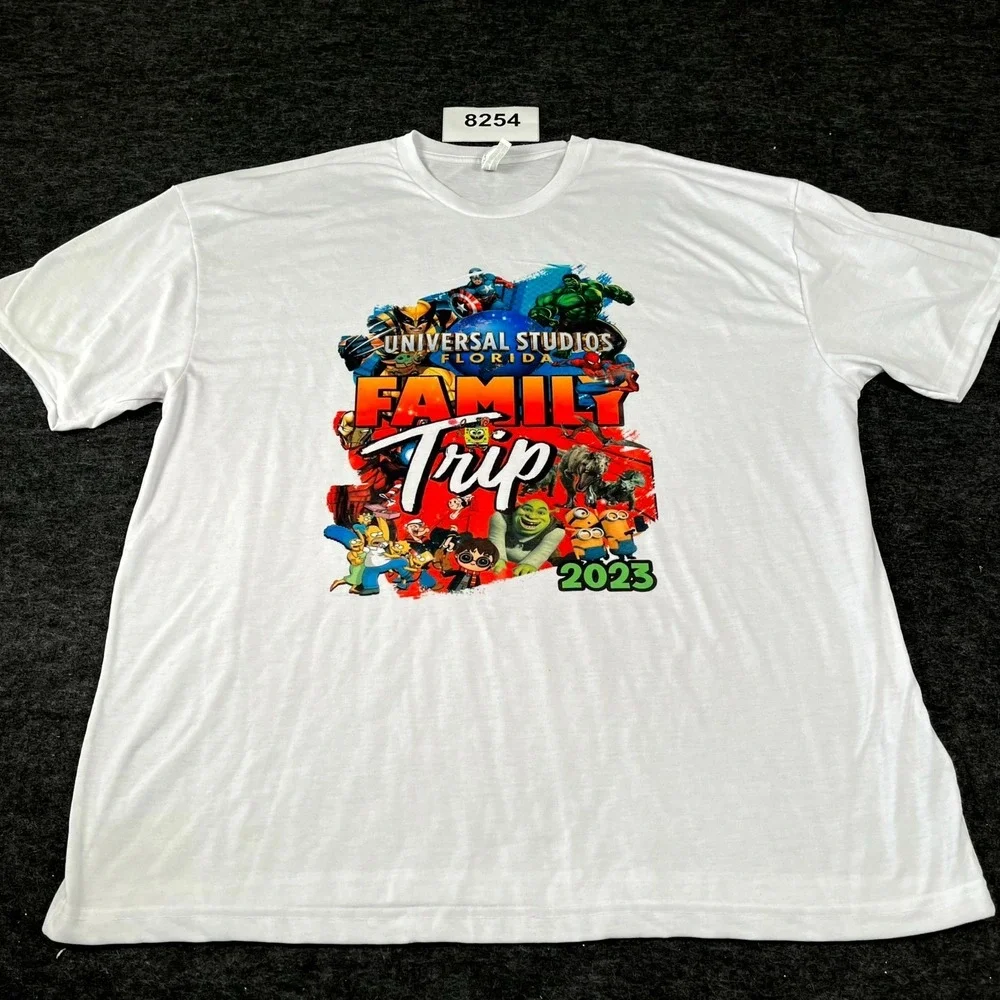 Universal Studios Florida Family Trip 2023 T Shirt Mens 3XL White Graphic Print - Picture 1 of 6